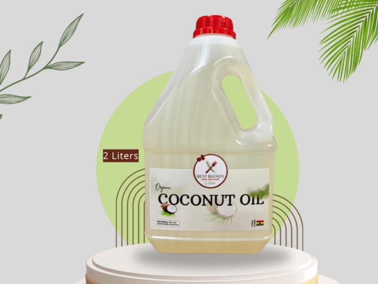 Buy 2 Liters of 100% Pure Coconut Oil in Kumasi, Ghana. Best Blends by Natasha offers bulk, additive-free coconut oil for large families, healthy cooking, and professional hair care. Freshly produced in Kumasi with South Asian expertise.