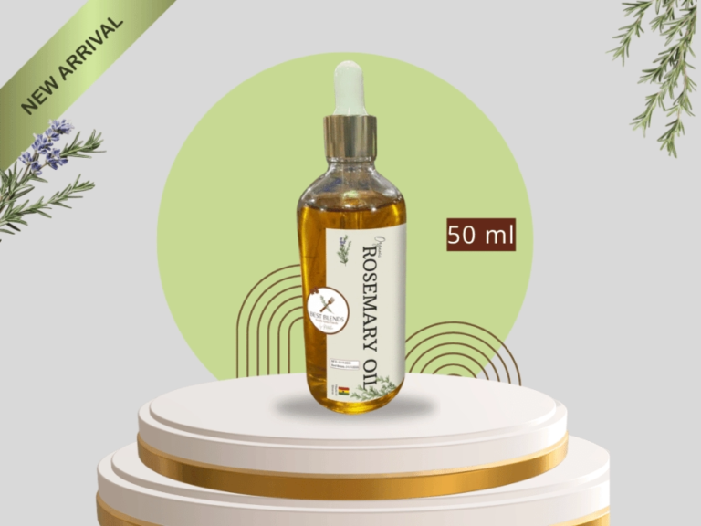 Shop 50ml Rosemary Oil in Kumasi, Ghana. Best Blends by Natasha offers pure rosemary oil for scalp care and self-care routines. Traditionally used for hair health. Locally bottled in Ghana with South Asian expertise.